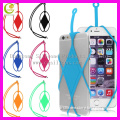Universal silicone necklace lanyard phone holder/necklace lanyard smart cell phone holder/mobile phone strap holder